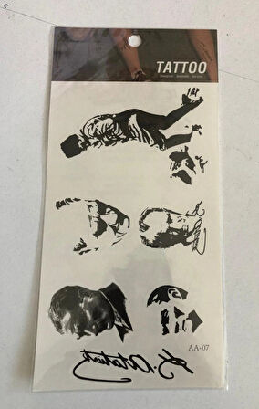 Kemal Atatürk Yapıştırma Sticker Dövme Geçici Dövme Temporary Tattoos