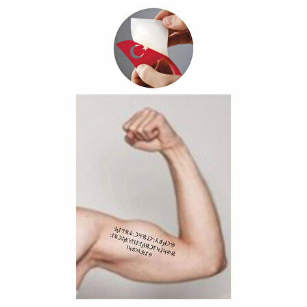 Ey!Türk Gençliği  Tattoo Geçici Dövme Şablonları Kına Kalıpları