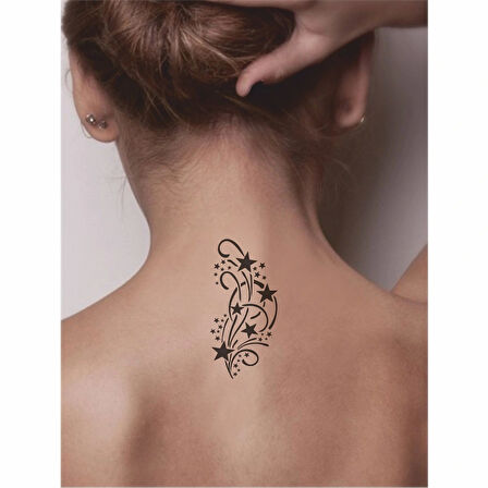 Bir Yanıp Bir Sönen Yıldızlar Tattoo Geçici Dövme Şablonları Kına Kalıpları