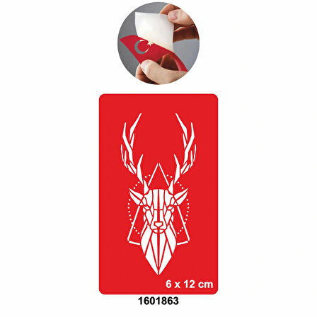 Güçlü Ve Kibar Geyik Geçici Desen Tattoo Geçici Dövme Şablonları Kına Kalıpları