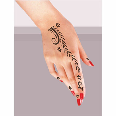 Minik Papatyalar 5'li Set Geçici Dövme Kına Şablonu