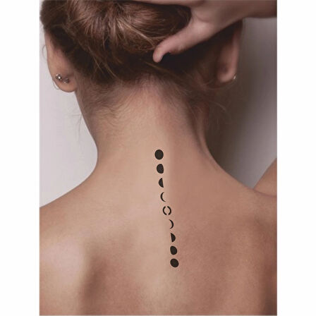 Ayın Evreleri-1 Tattoo Geçici Dövme Şablonları Kına Kalıpları