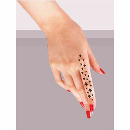 Yıldızlar Benek Benek Tattoo Geçici Dövme Şablonları Kına Kalıpları