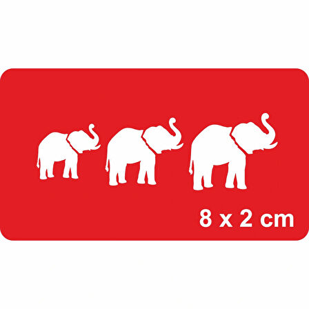 Uğurlu Filler Tattoo Geçici Dövme Şablonları Kına Kalıpları