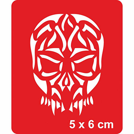 Biyonik Kuru Kafa Tattoo Geçici Dövme Şablonları Kına Kalıpları