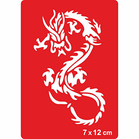 Dev Yılan Gibi Ejderha Tattoo Geçici Dövme Şablonları Kına Kalıpları