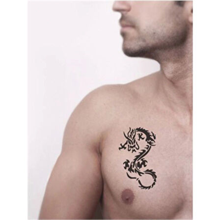 Dev Yılan Gibi Ejderha Tattoo Geçici Dövme Şablonları Kına Kalıpları