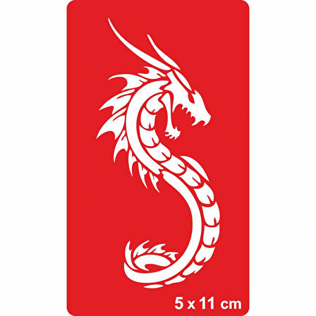 Dev Yılan Saldırısı Tattoo Geçici Dövme Şablonları Kına Kalıpları