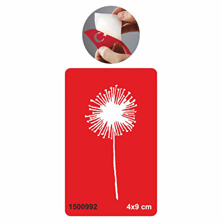 Püf-Çiçeği-Karahindiba Tattoo Geçici Dövme Şablonları Kına Kalıpları