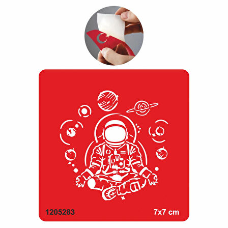 Astronot ve Gezegenler Geçici  Tattoo Geçici Dövme Şablonları Kına Kalıpları