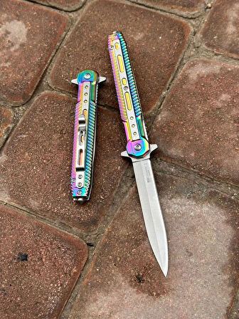 AlsepeteAvm Gökkuşağı Metal Beyfendi Kamp Çakısı