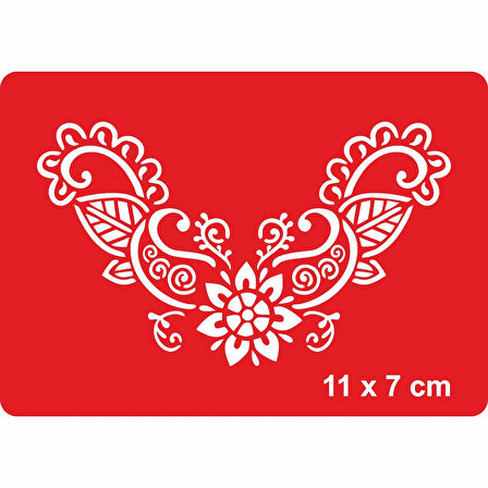 Dantel Motifi 258 Tattoo Geçici Dövme Şablonları Kına Kalıpları