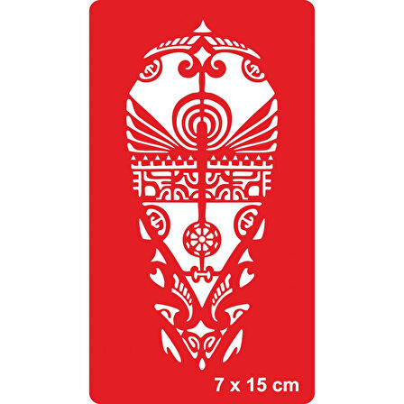 Kabile Motifi Maori Tattoo Geçici Dövme Şablonları Kına Kalıpları