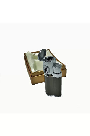 Metal Çift Yanan Turbo Çakmak