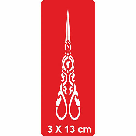 Süslü Makas 2 Tattoo Geçici Dövme Şablonları Kına Kalıpları