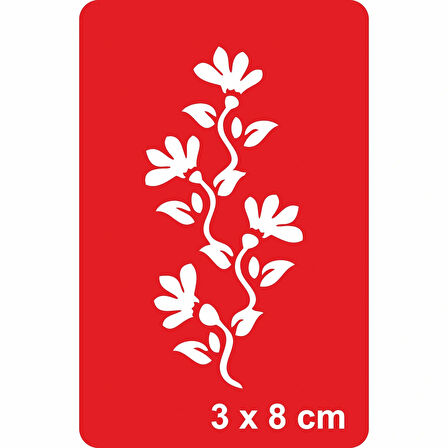 Çiçek Dalları Tattoo Geçici Dövme Şablonları Kına Kalıpları