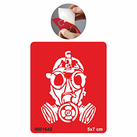 Nükleer Maske Şablonu Geçici Dövme Deseni Tattoo Geçici Dövme Şablonları Kına Kalıpları