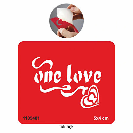 Tek Aşk Tattoo Geçici Dövme Şablonları Kına Kalıpları