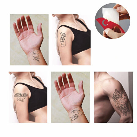 Hayatın İçinden Modeller Set Geçici Dövme Kına Şablonu