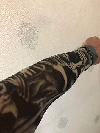 Giyilebilir Çorap Dövme İskelet Dövmesi Çift Kol