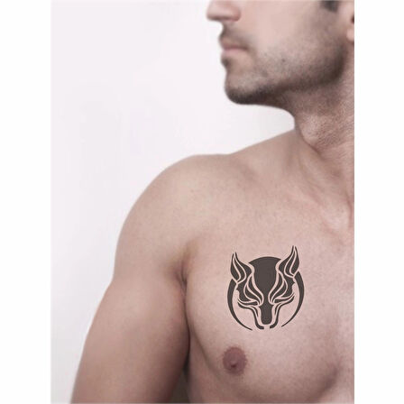Börü Kurt  Stencil Tattoo Geçici Dövme Şablonları Kına Kalıpları