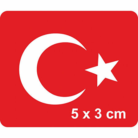 Ay Yıldız-2 Türk Bayrağı  Tattoo Geçici Dövme Şablonları Kına Kalıpları