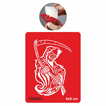 Korkusuz Azrail Tattoo Geçici Dövme Şablonları Kına Kalıpları