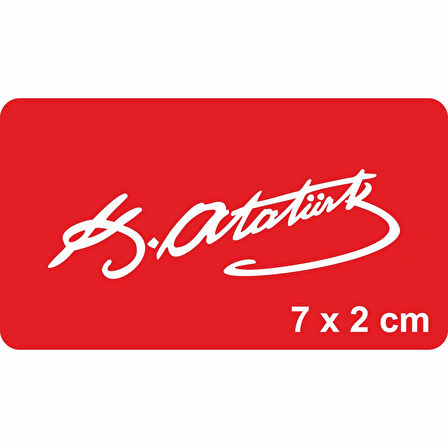 Atatürk İmzası-1 Tattoo Geçici Dövme Şablonları Kına Kalıpları
