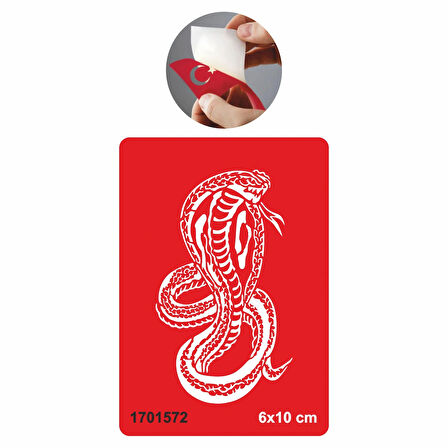 Kobra Yılan Tattoo Geçici Dövme Şablonları Kına Kalıpları