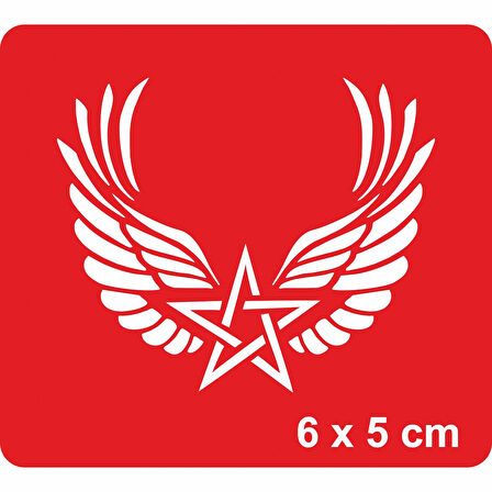 Kanatlı Yıldız Tattoo Geçici Dövme Şablonları Kına Kalıpları