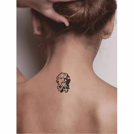 Filozof Sokrates Tattoo Geçici Dövme Şablonları Kına Kalıpları