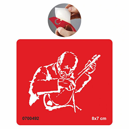 Saz Sanatçısı Tattoo Geçici Dövme Şablonları Kına Kalıpları