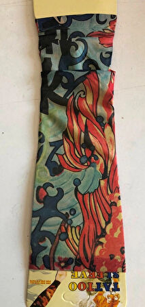 Çift Kol Giyilebilir Dövme Tribal Effect Tattoo Sleeve