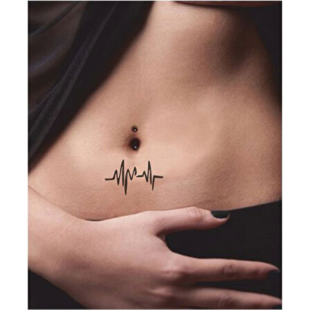 Kalp Atışı Nabız Tattoo Geçici Dövme Şablonları Kına Kalıpları