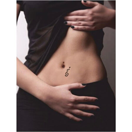 Minik Notanın Minik Anahtarı Tattoo Geçici Dövme Şablonları Kına Kalıpları