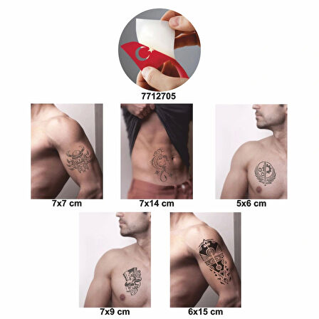 Ütopya Dünya 5 li Set Geçici Dövme Kına Şablonu