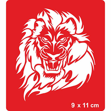 Büyük Yeleli Aslan Tattoo Geçici Dövme Şablonları Kına Kalıpları