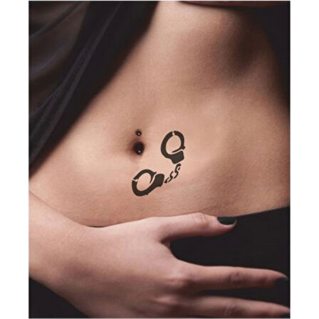 Kelepçeler Tattoo Geçici Dövme Şablonları Kına Kalıpları