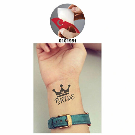 Gelin Tacı  Tattoo Geçici Dövme Şablonları Kına Kalıpları