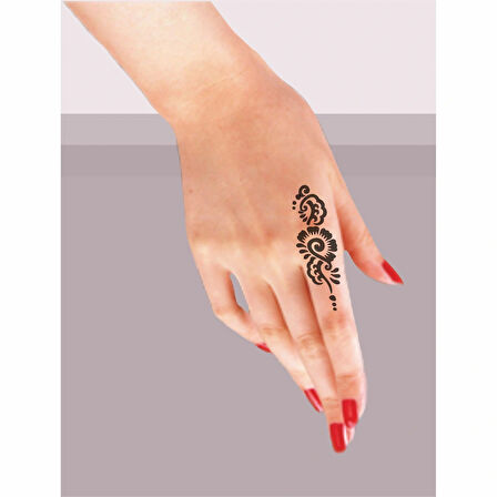 Arabesk Çiçek Tattoo Geçici Dövme Şablonları Kına Kalıpları