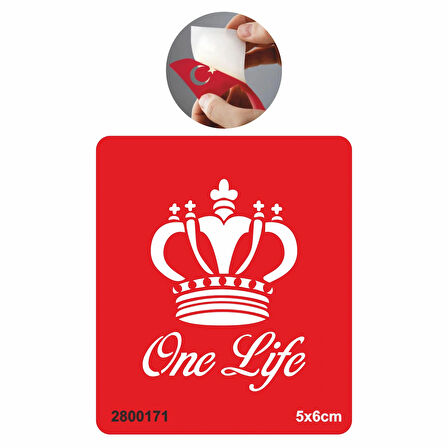 Tek Hayat Taç Tattoo Geçici Dövme Şablonları Kına Kalıpları