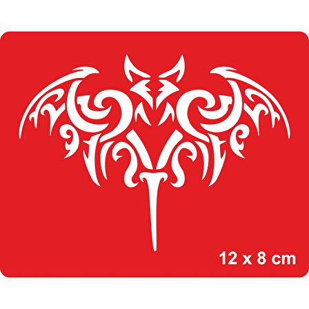 Dev Yarasa Tattoo Geçici Dövme Şablonları Kına Kalıpları