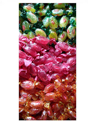 1 Kg. Karışık Şeker (Çilektat, Limontat, Portakaltat)