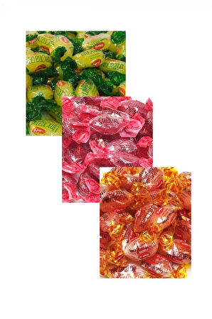 1 Kg. Karışık Şeker (Çilektat, Limontat, Portakaltat)
