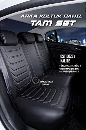 
Ford Focus 4 Lüx Oto Koltuk Kılıfı Ön Arka Takım (ANTALYA) SİYAH BEYAZ