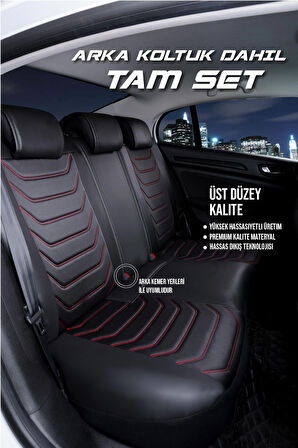 
Suzuki Swift Lüx Oto Koltuk Kılıfı Ön Arka Takım (ANTALYA) SİYAH KIRMIZI
