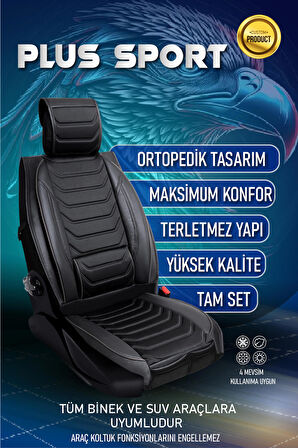 Peugeot 2008 Lüx Oto Koltuk Kılıfı Ön Arka Takım (ANTALYA) TAM SİYAH