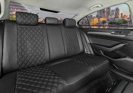 
Fiat Egea Sedan Lüx Yarı Deri Oto Koltuk Kılıfı Ön Arka Takım İSTANBUL SERİSİ TAM SİYAH