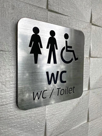 Kadın & Erkek & Engelli Wc & Wc Yönlendirme Seti