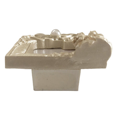 Yapay İncili Dekoratif Mini Boy Seramik Fotoğraf Çerçevesi - (7x7cm)